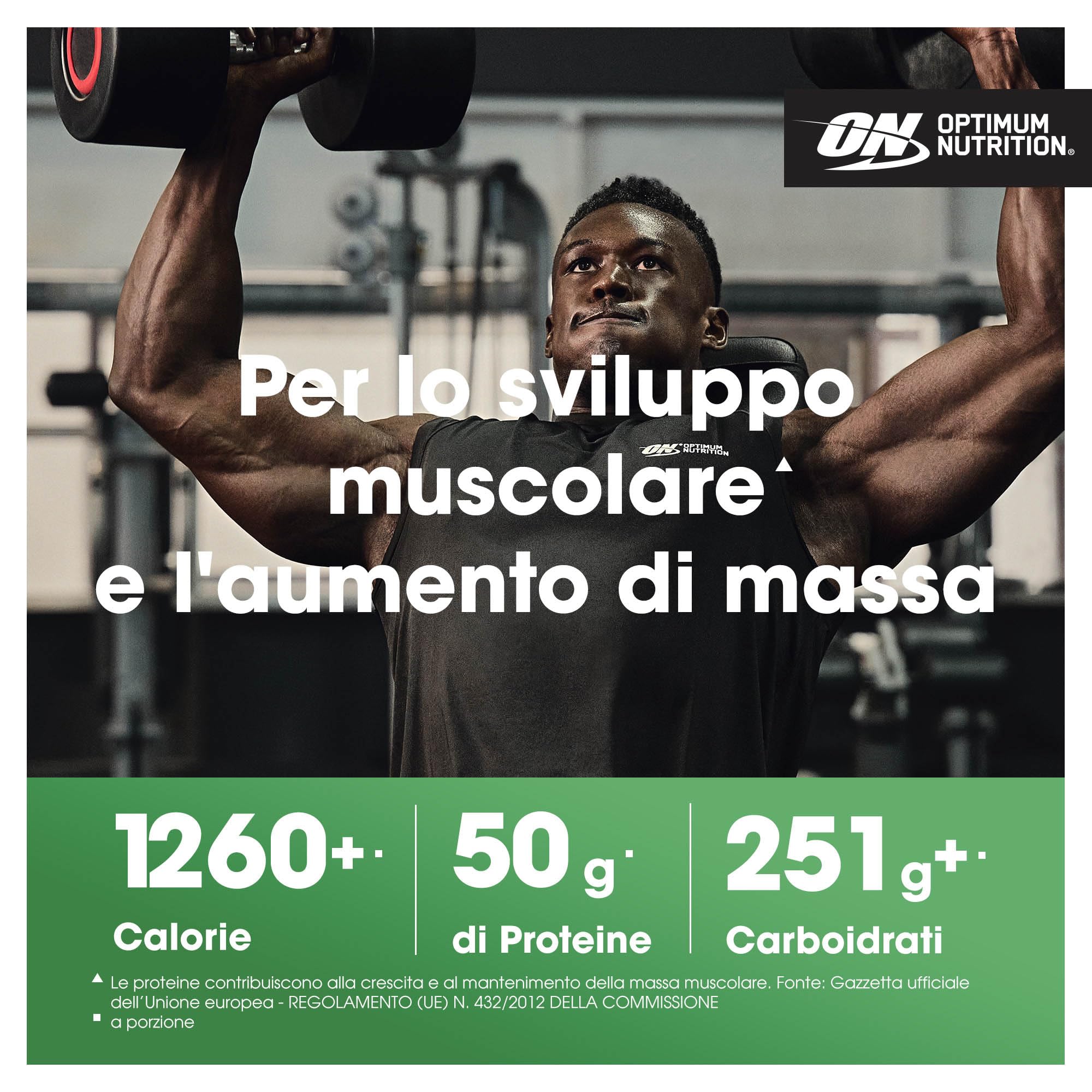 Optimum Nutrition Serious Mass Proteine in Polvere ad Alto Contenuto Calorico per Aumentare il Peso, con 25 Vitamine e Minerali, Creatina Monoidrato e Glutammina, Gusto Cioccolato, 8 Dosi, 2,73 kg