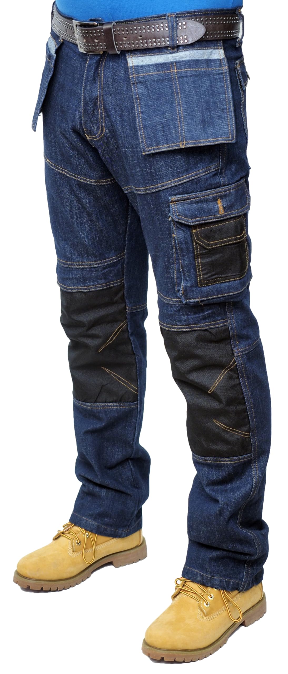Pantaloni da lavoro da uomo, jeans ad alte prestazioni, multi-task, da lavoro, per lavori di sicurezza