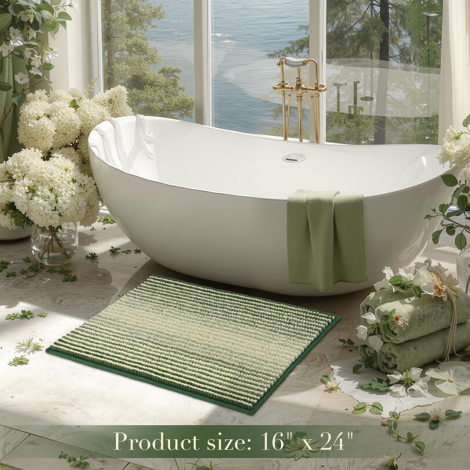 Amazon.com: BSICPRO Bath Mat Rug for Bathroom Non Slip 17 x 24