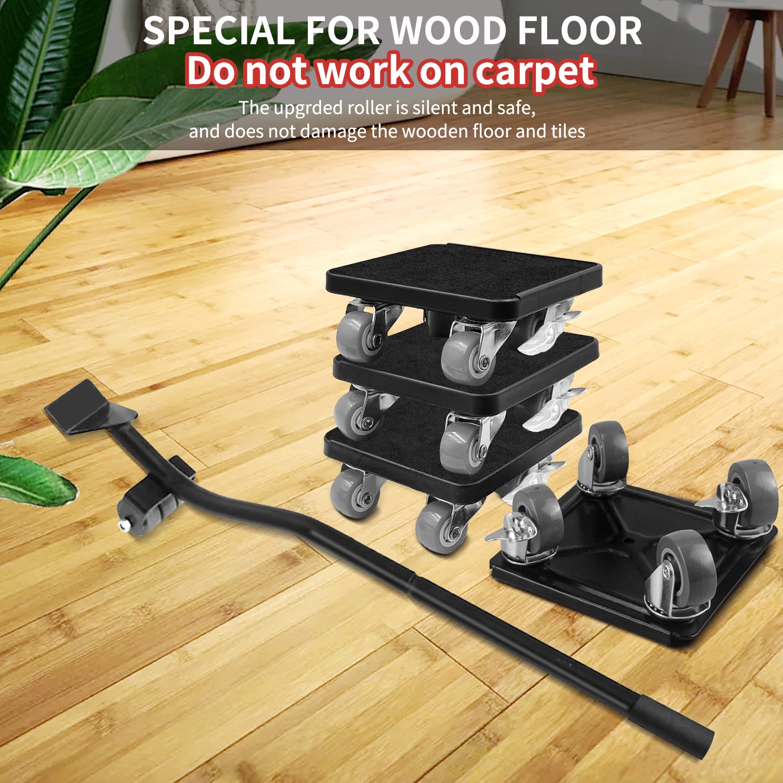 Buy Upgraded Furniture Moving Wheels, 850kg/1950lbs Heavy Duty Safe