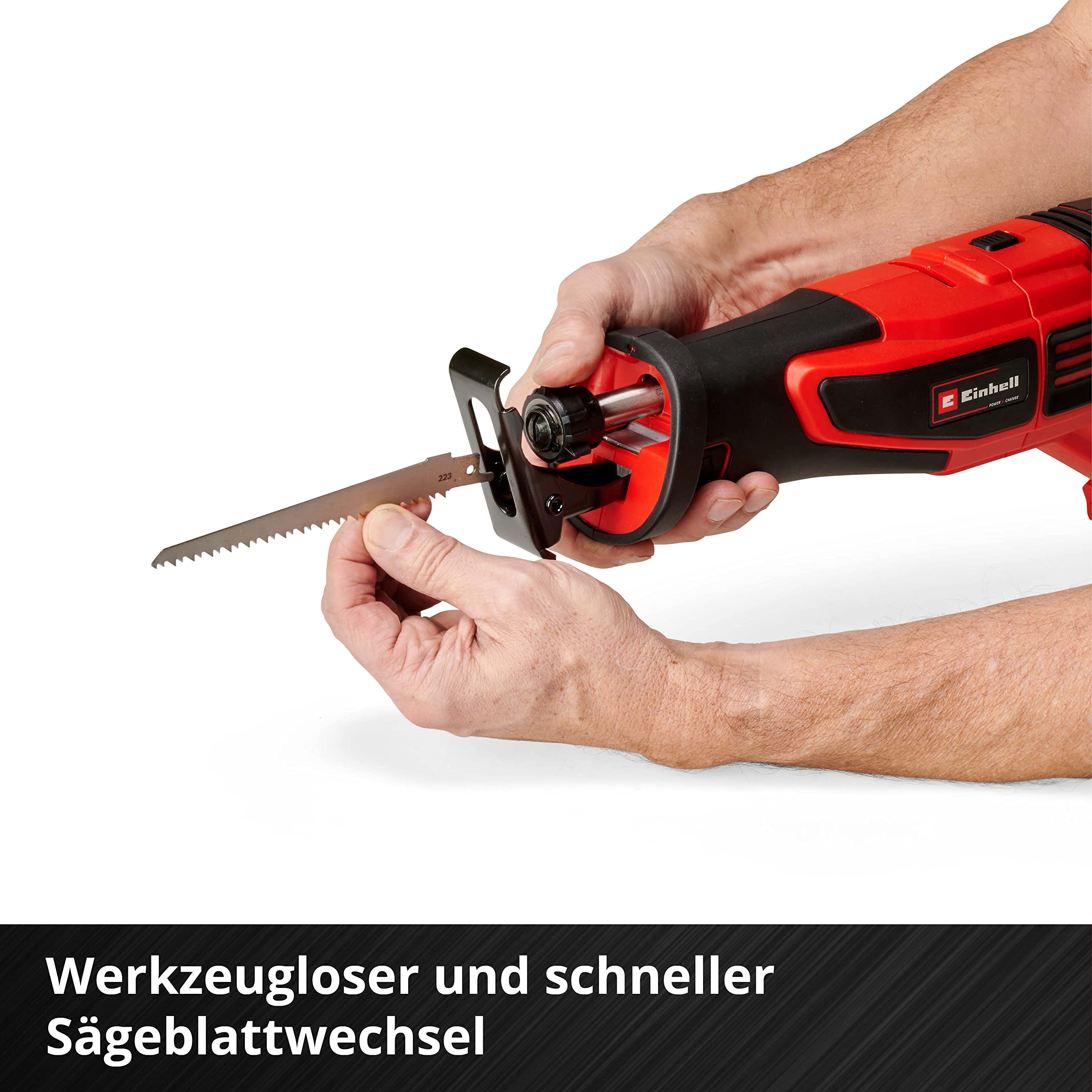 Einhell Professional Akku-Universalsäge TP-AP 18/28 Li BL-Solo PXC (18 V, 950 W, Brushless, 28 mm Hubhöhe, 2.500 min-1, 20 cm Schnitttiefe Holz, drehbarer Griff, ohne Akku)