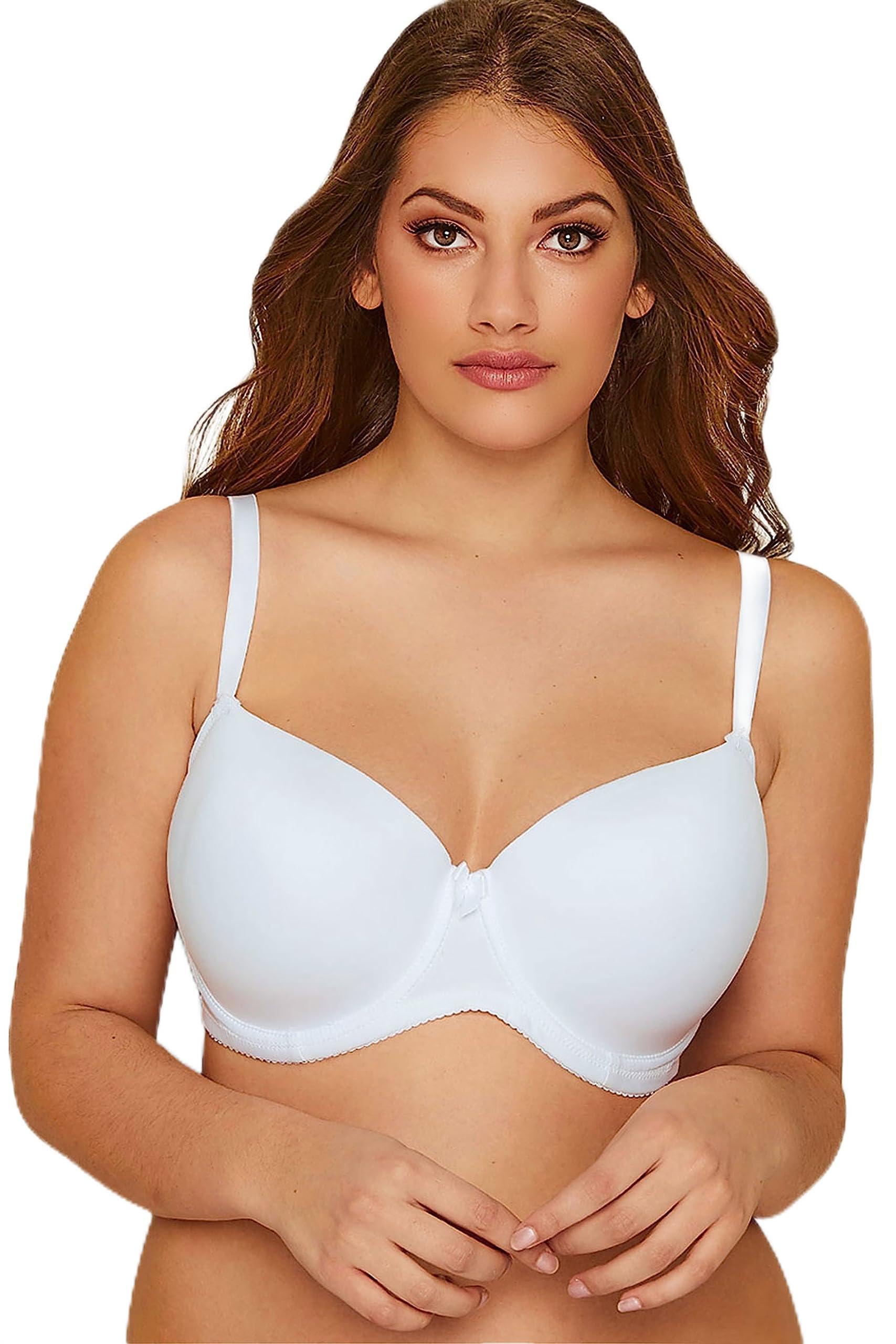 Yours Women's Black 2 Pack White & Moulded Underwired T-Shirt Bras - Plus Curve Size 46 / 46C