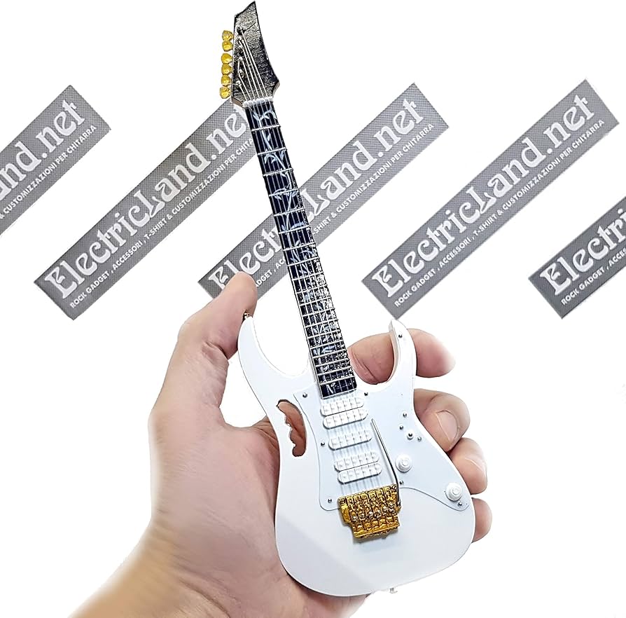 Mini Guitar Steve Vai ibanez JEM7V réplica Model + Hard Case Box