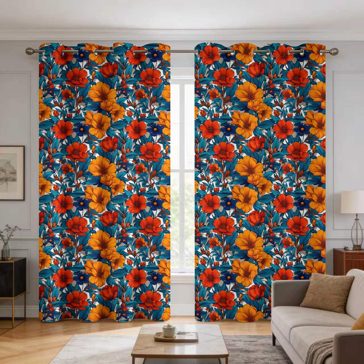 Rideau occultant vintage florales pour apporter de la poésie dans votre chambre