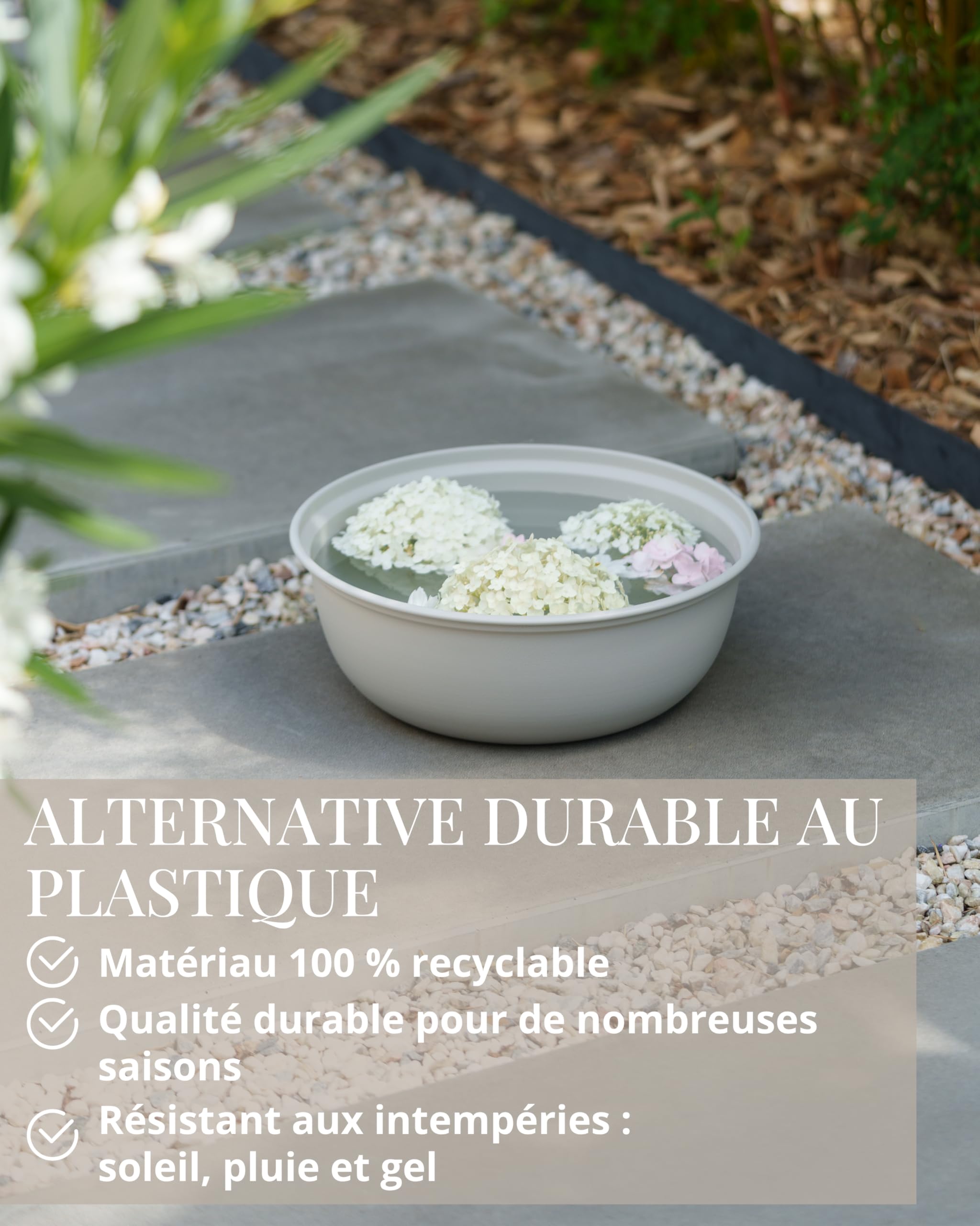 Livlig53 LIVLIG Jardinière ronde 33 cm, en métal, cuvette de lavage, fabriquée en Europe, utilisation polyvalente comme bol décoratif, bol à vaisselle, bol de l'Avent, motif de grèges