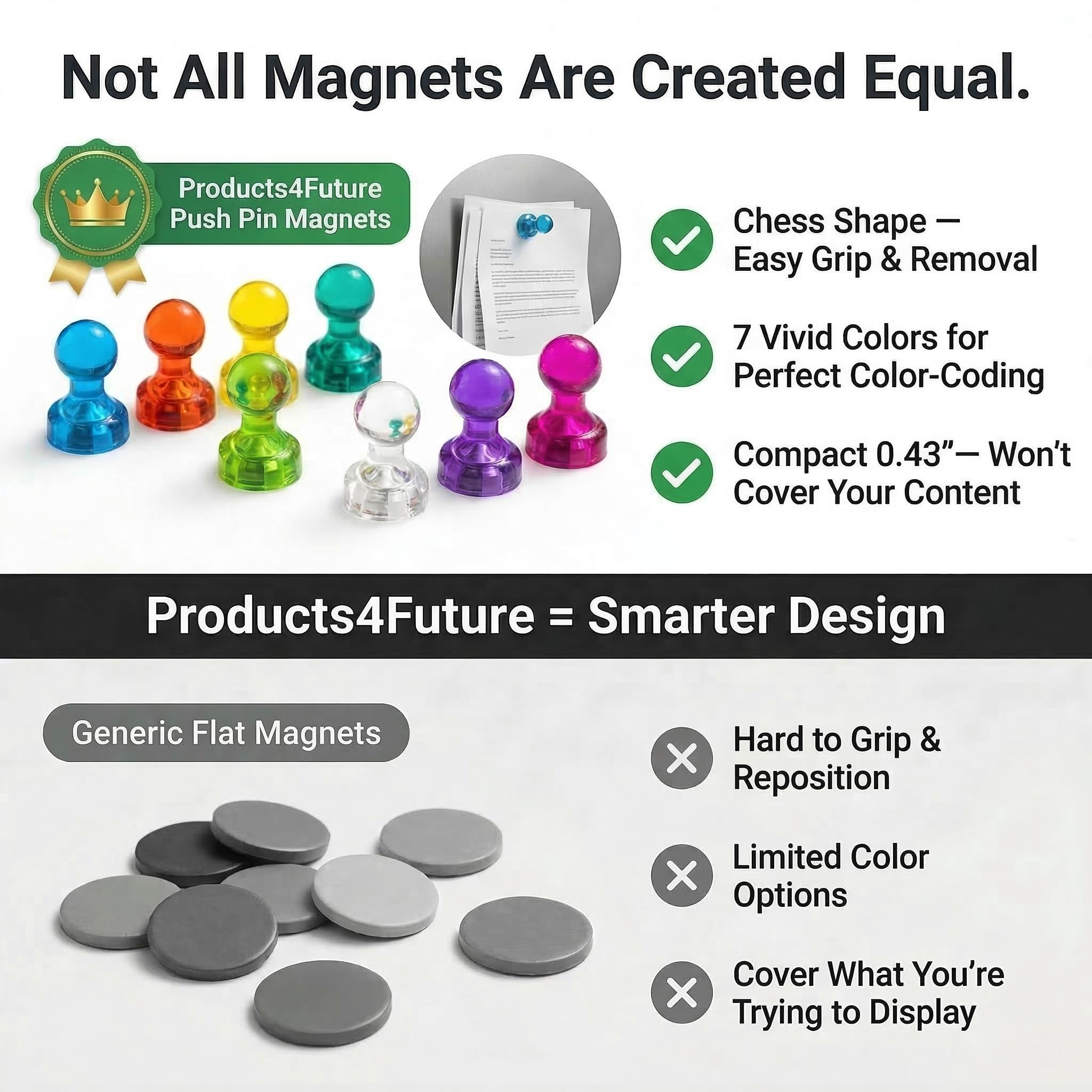 Amazon | Products4Future® ホワイトボード用カラフルマグネット56個