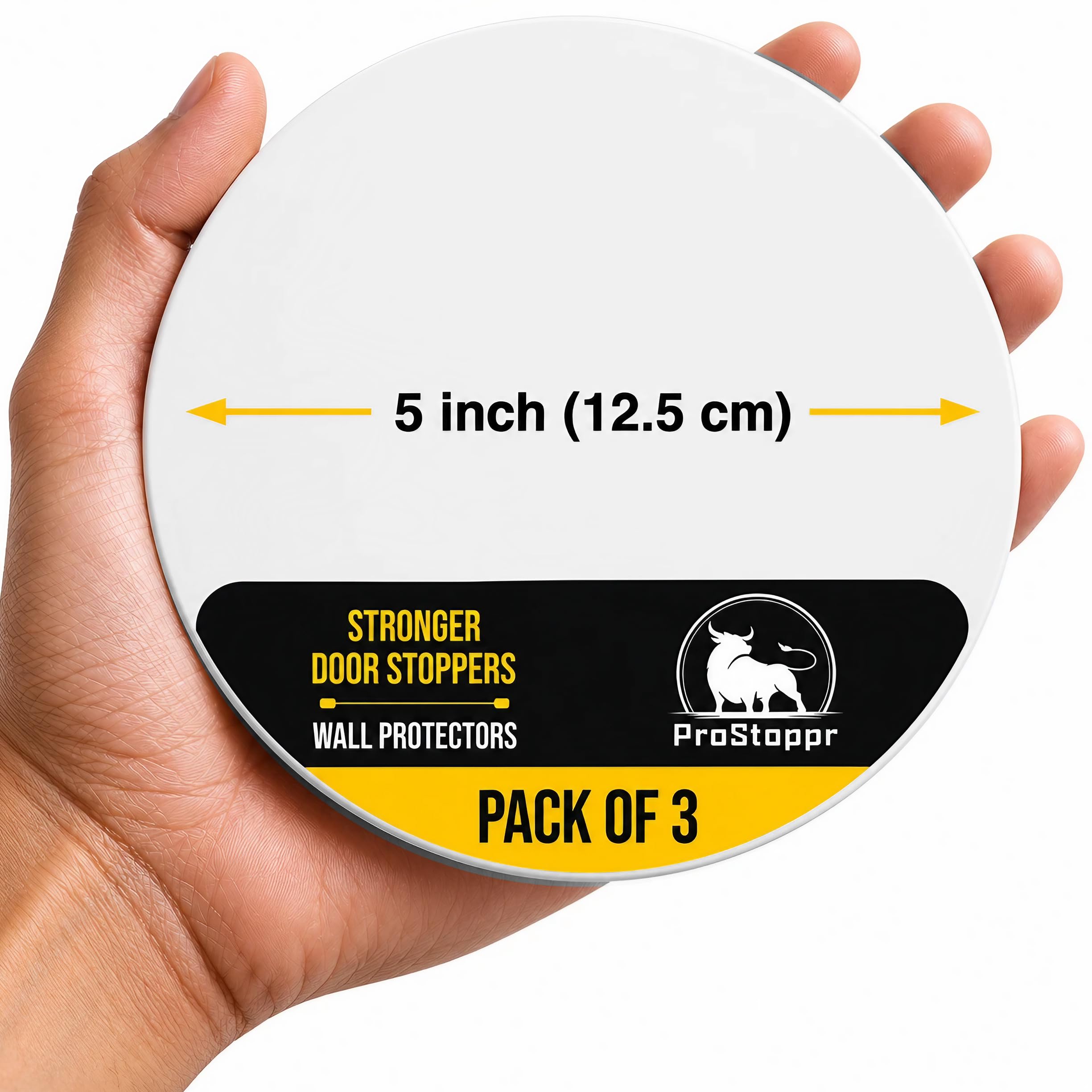 ProStoppr® Door Stoppers - X Large 5" (3 Pack) - Strong Adhesive Backing