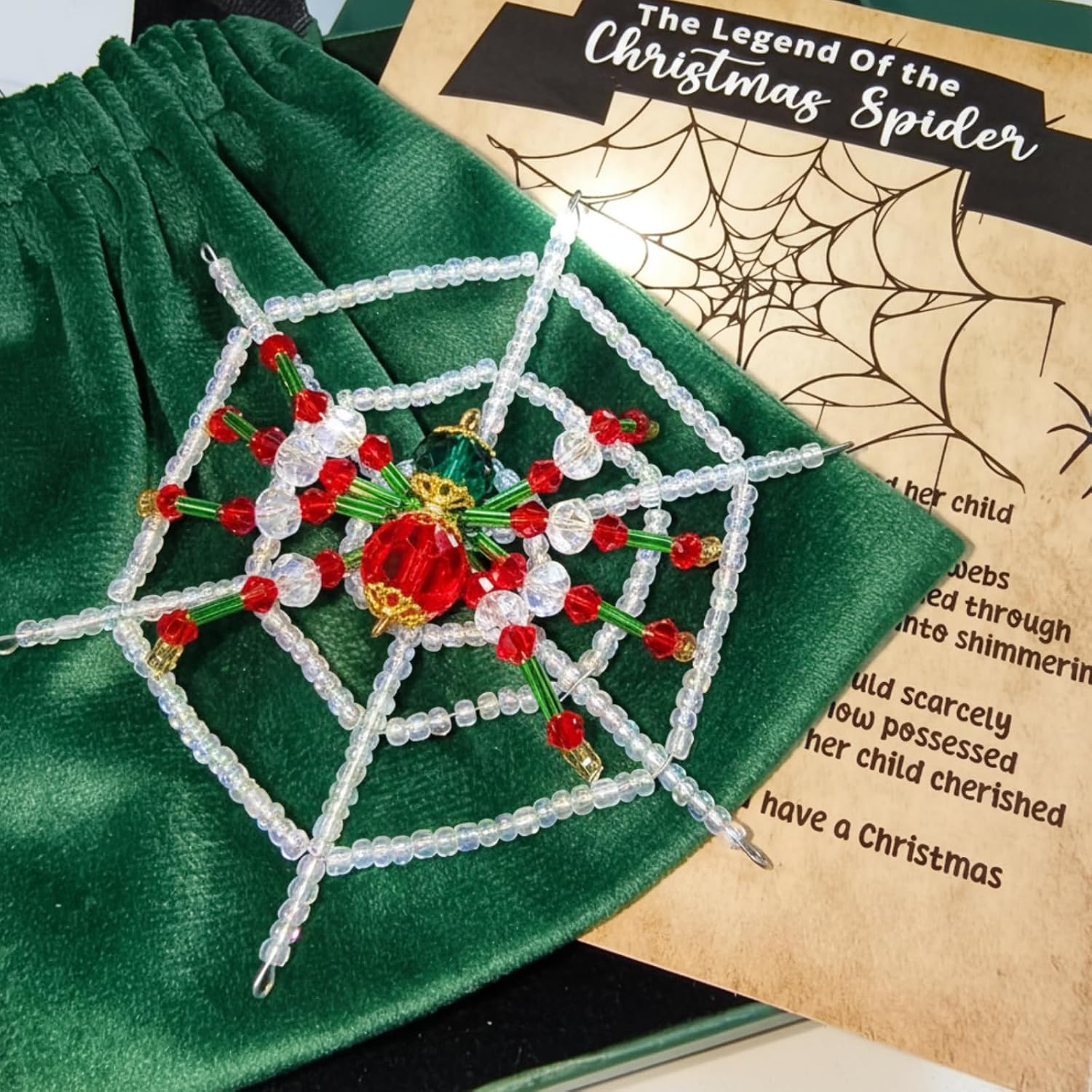 Cunno Legend of the Christmas Spider Ornament Crystal