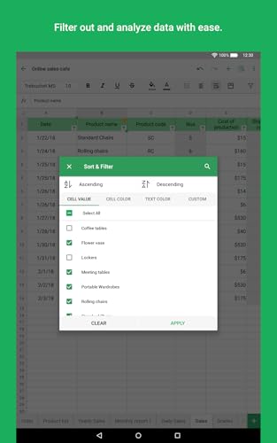 Zoho Sheet - Mobile Spreadsheet Editor