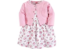 Dreamy Baby Girls Dress and Cardigan Set, Perfect for Special Occasions