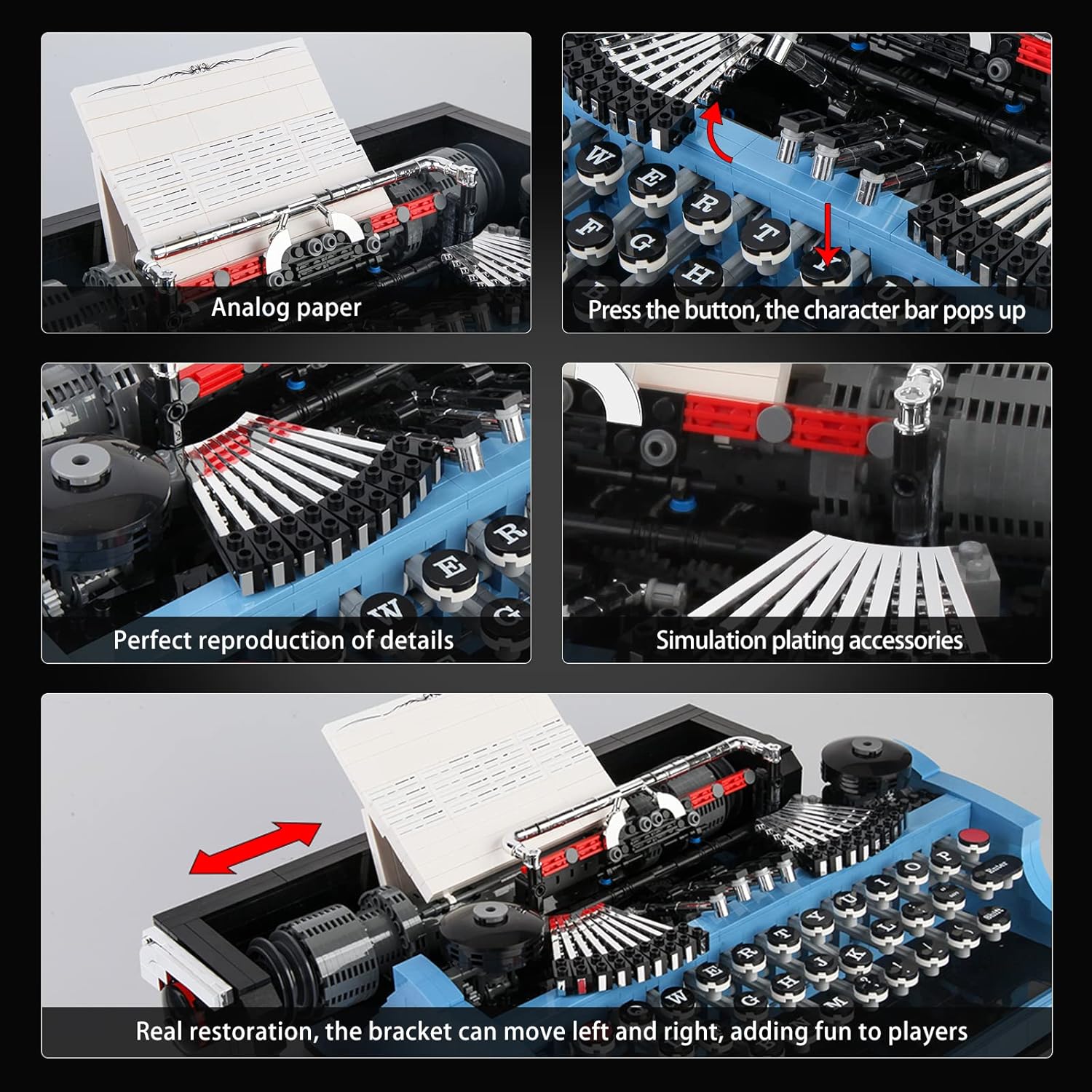 Buy Typewriter Building Kits, GEVINST Building Idea Set for Adults Challenging (2139 Pieces Buy Typewriter Building Kits, GEVINST Building Idea Set for Adults Challenging (2139 Pieces