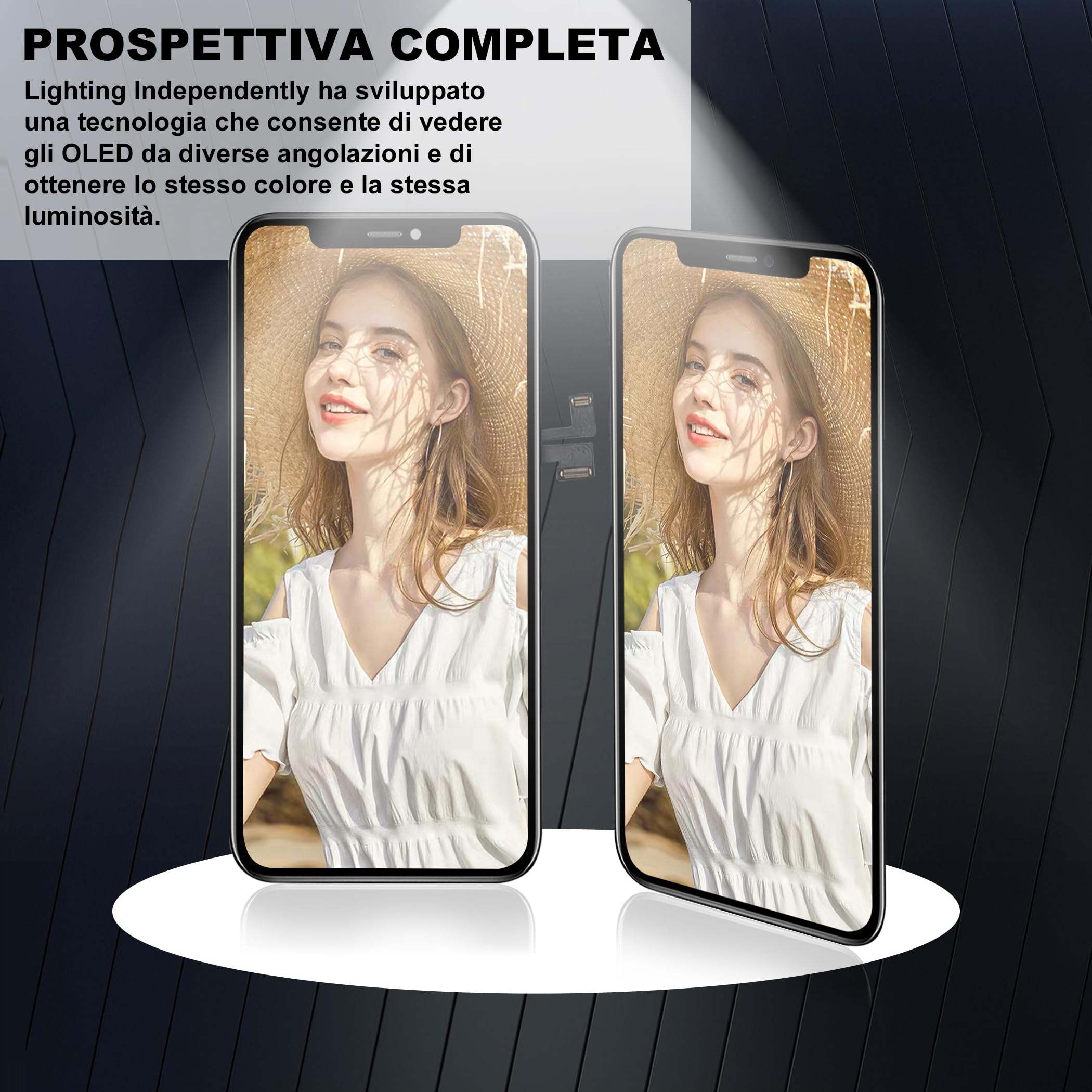 OLED Schermo iPhone 11 Pro Max, Schermo di Ricambio Display iPhone 11 Pro Max OLED per il Modello A2161, A2220, A2218