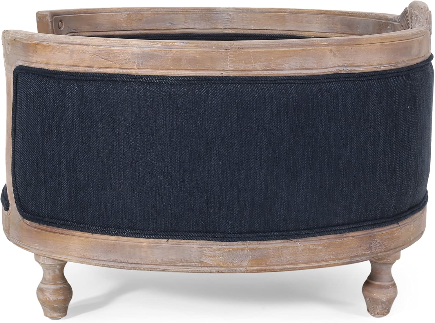 Christopher Knight Home Gilmanton Upholstered Medium Pet Bed - Navy Blue/Antique Natural