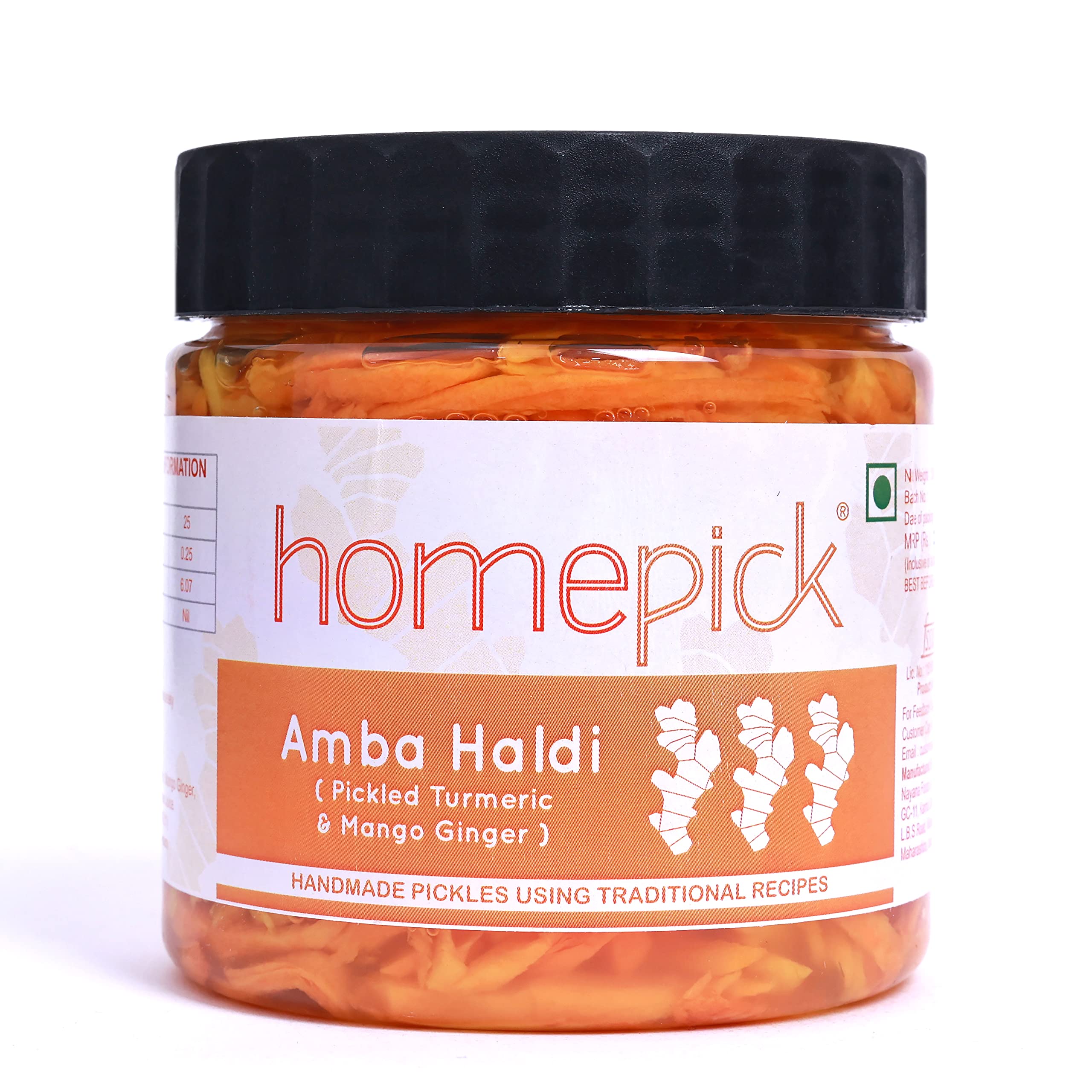 HOMEPICKAmba Haldi 300g - Pickled Turmeric and Mango Ginger