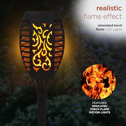 Miniatura 6 de Alpine Corporation Juego de 6 estacas de luz LED para exteriores de 20 pulgadas de alto