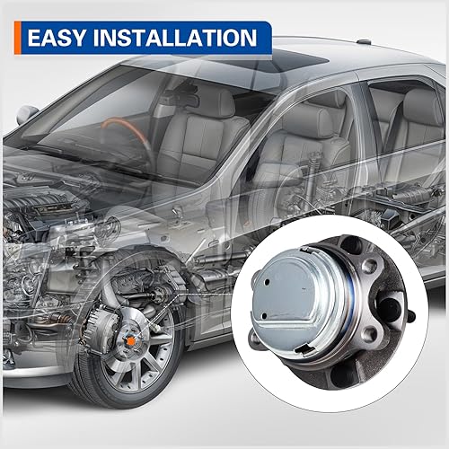 Miniatura 4 de PAROD 513334 Conjunto de rodamiento de cubo de rueda delantera RWD solo compatible con Nissan 370Z, Infiniti EX35, EX37, FX35, FX37, G25, G35, G37,