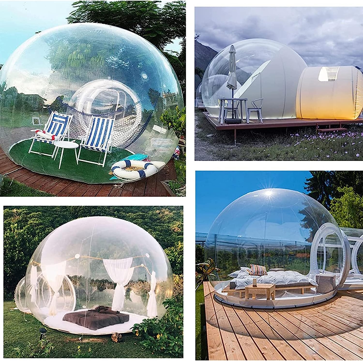 bubble tent yach House Inflatable Bubble Transparent Inflatable Crystal Bubble,3M,4M,5M,Dome Tent with Tunnel, Inflatable Bubble Tent Transparent Bubble Customized,4M (Color : 5m) (4m) : Sports & Outdoors Size:7