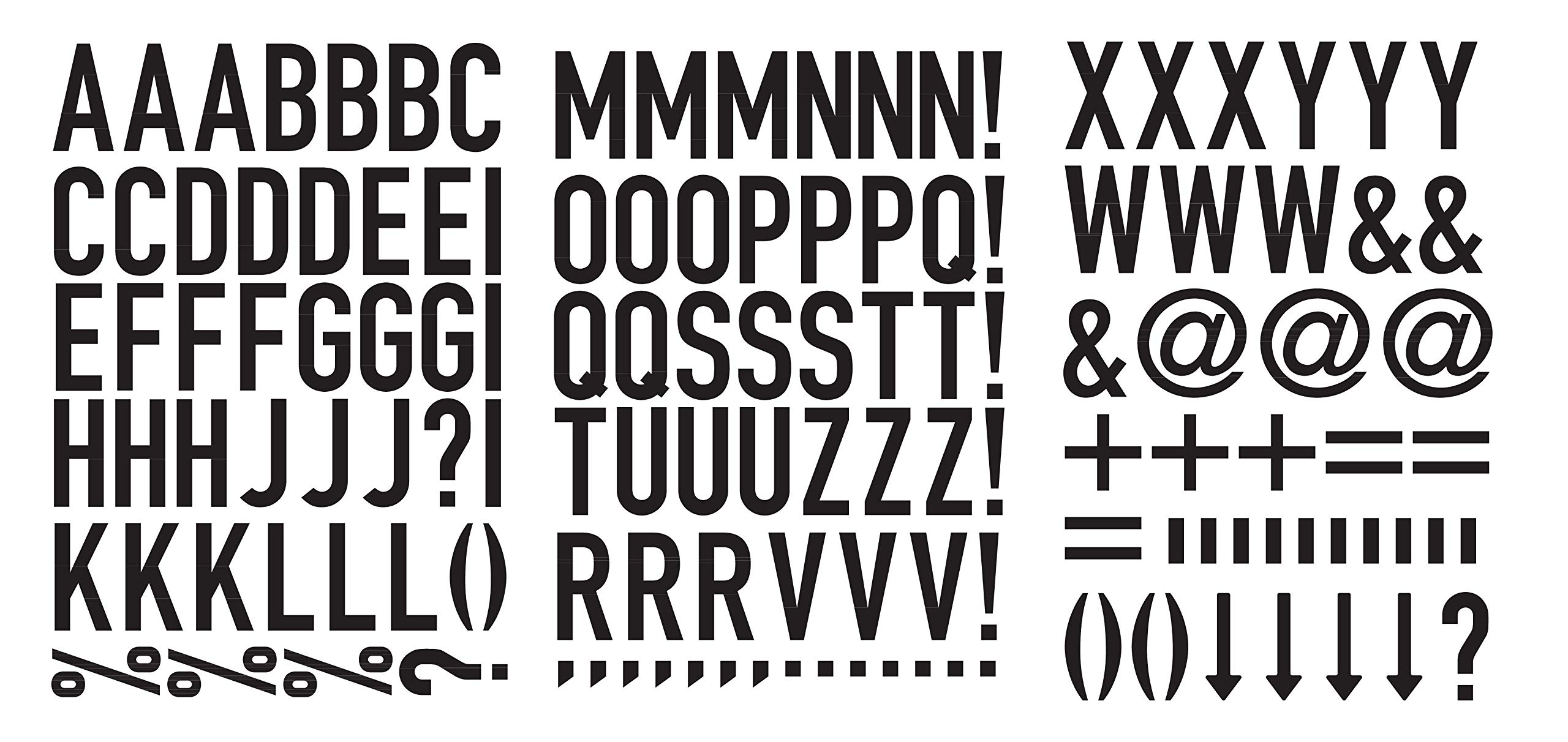 Magnetische Ziffern oder Buchstaben auf DIN A4 Bogen für Metalloberflächen (weiße Buchstaben, 50 mm Höhe)