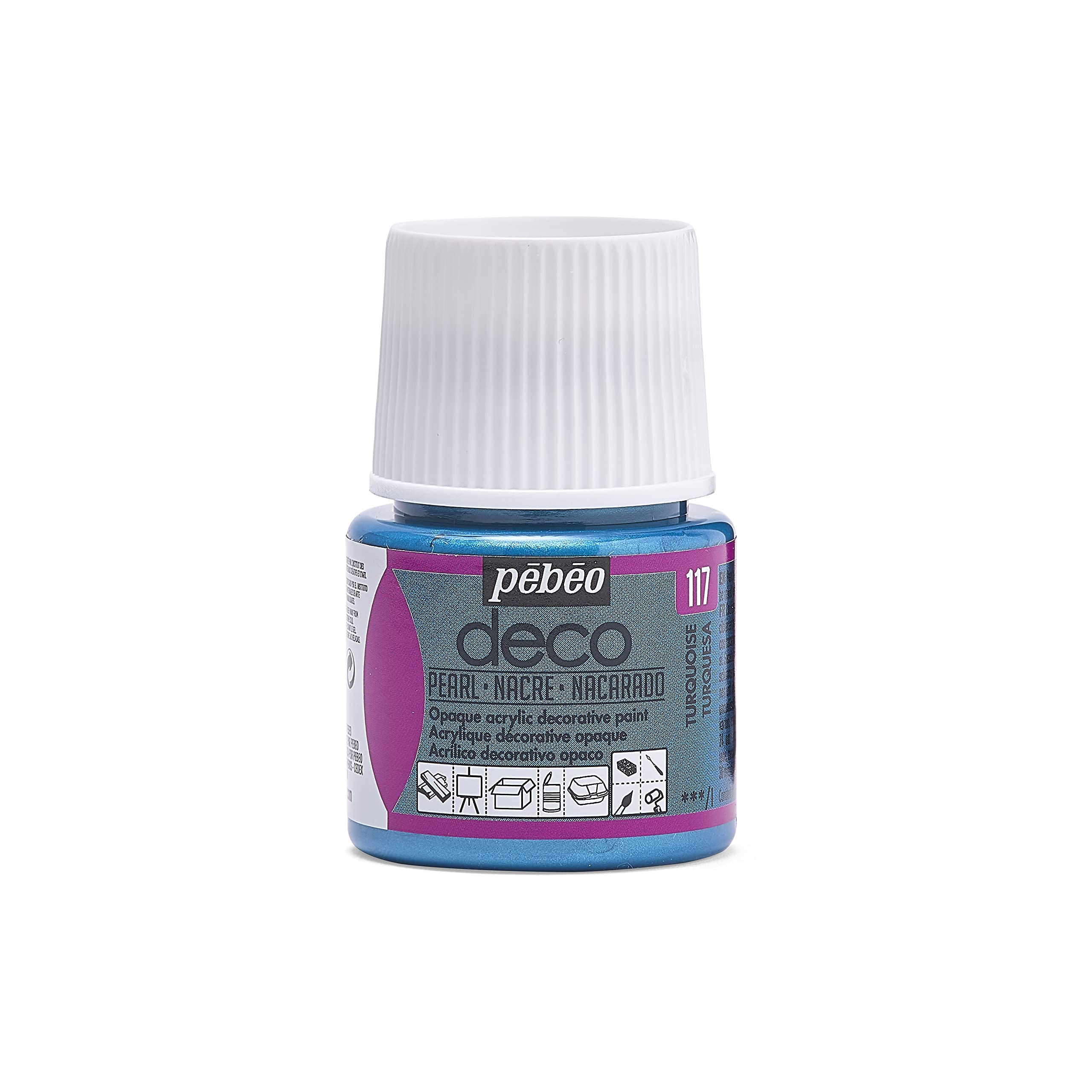 Pebeo Deco Pearl, Turquoise, 45 ml