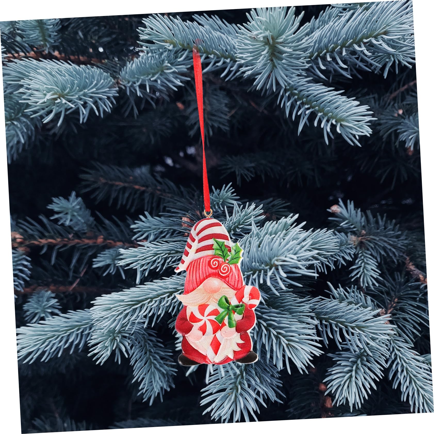 PartyKindom 5 Sätze Weihnachtsdeko Weihnachts Anhänger Künstliche Weihnachtskränze Weihnachtsbaumdekoration Weihnachtsmann-Ornamente Weihnachtszwerg Hängende Ornamente Harz 8 Stück * 5