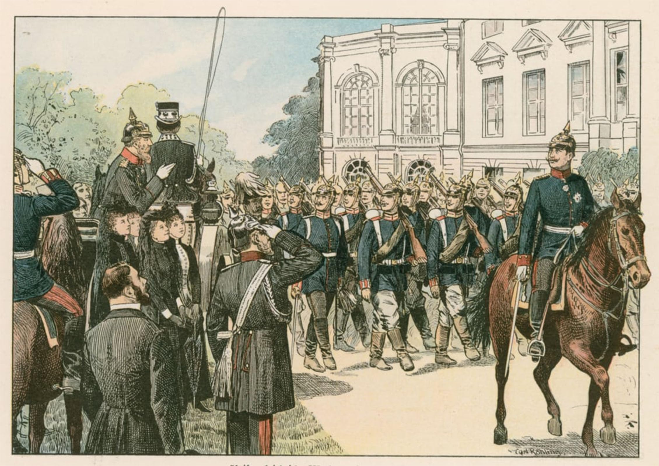 Artxlxxbn No Frame Famous Prints Artwork Pictures Poster Painting Art The Last Parade Of Frederick Iii German Emperor And King Of Prussia By Carl Rohling Artwork Landscape Pictures For Home Decor 60X90cm