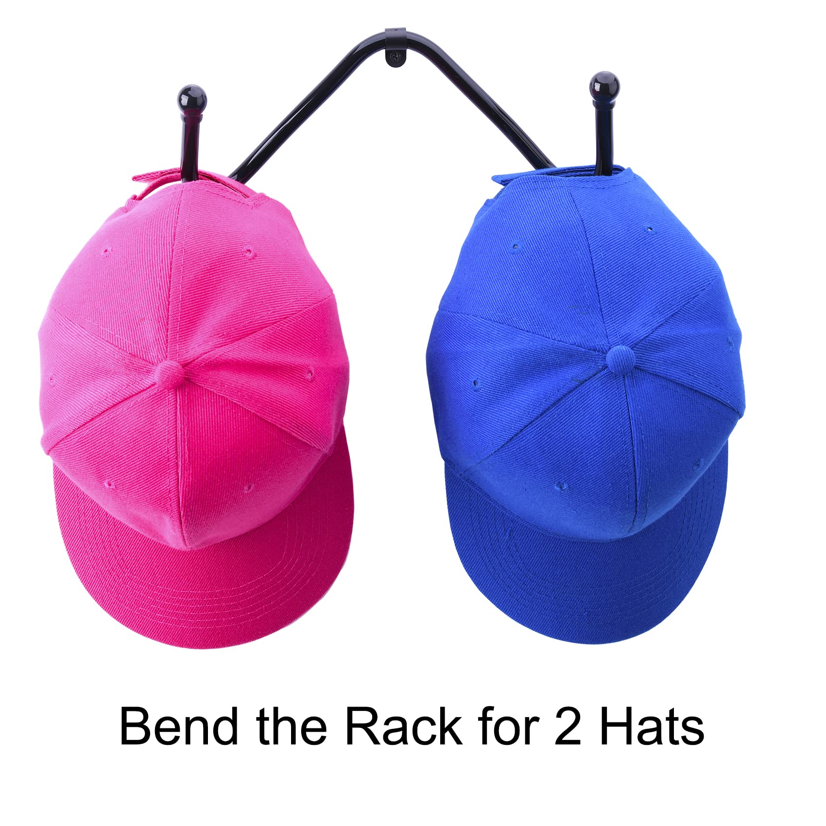 LEVOSHUA Lot de 4 supports muraux pour chapeaux de cowboy