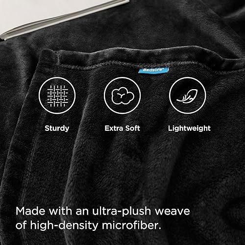 Miniatura 3 de Bedsure - Manta de franela de colores sólidos