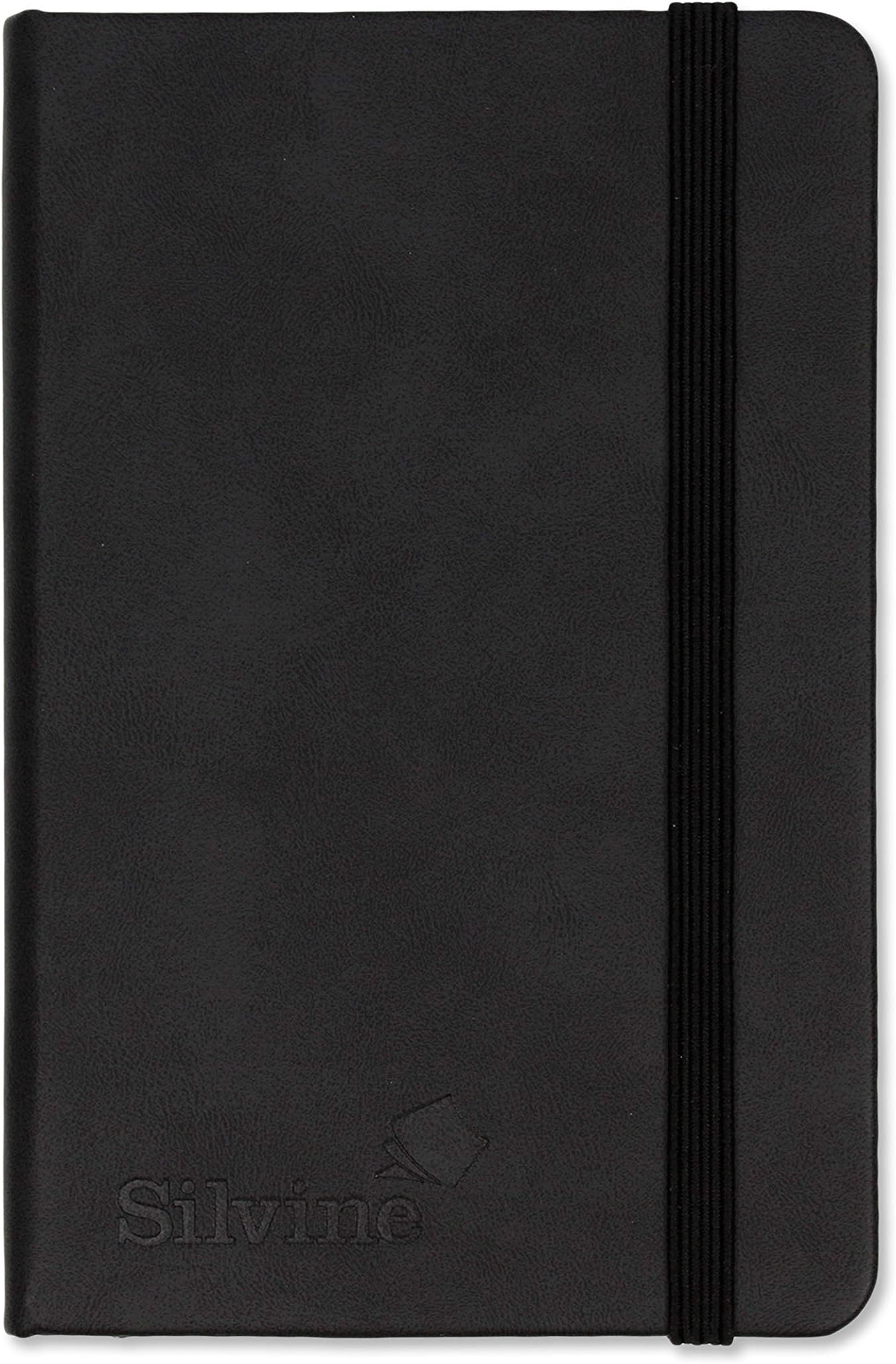 A6 Executive Hardback Pocket Notebook/Journal Black - Lined 90gsm (160 Pages)
