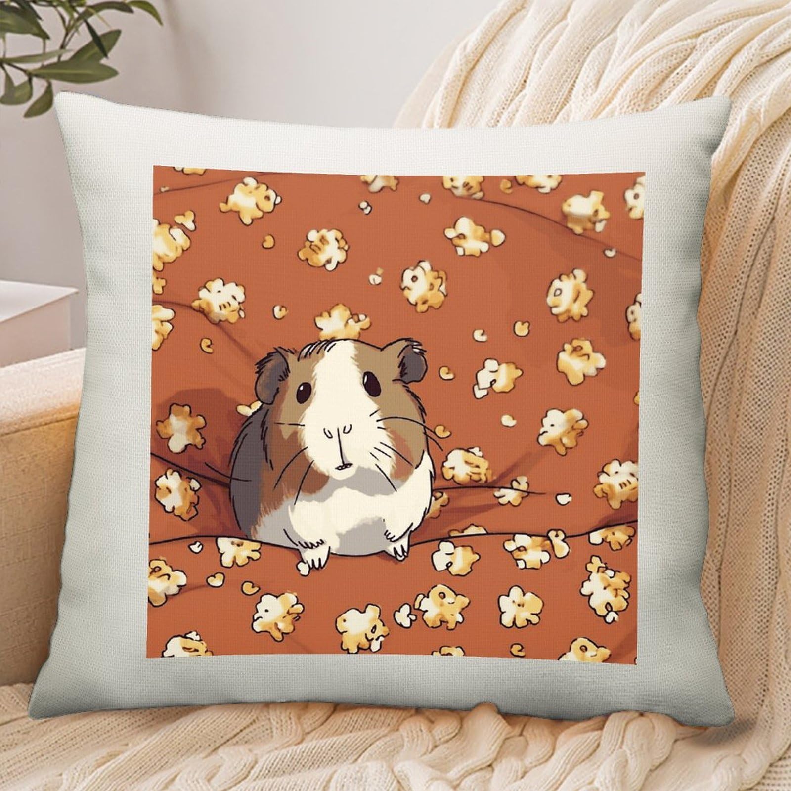 Adfgyerh Style Smiling (15) Pillow Cover Breathable,Pillowcases Boho Decorative Envelope Closure,Throw Pillow Covers For Beach,Patio,Balcony,Couch Living Room 16 * 16In