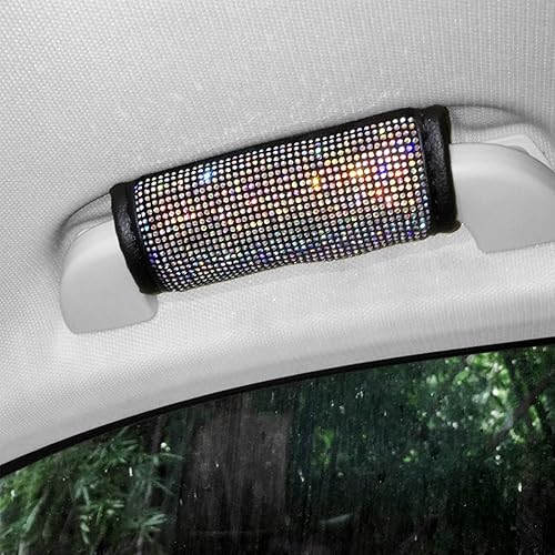 4 fundas para manija de puerta de automóvil con diamantes de imitación brillantes, accesorios de automóvil para mujer, ajuste universal (colorido)