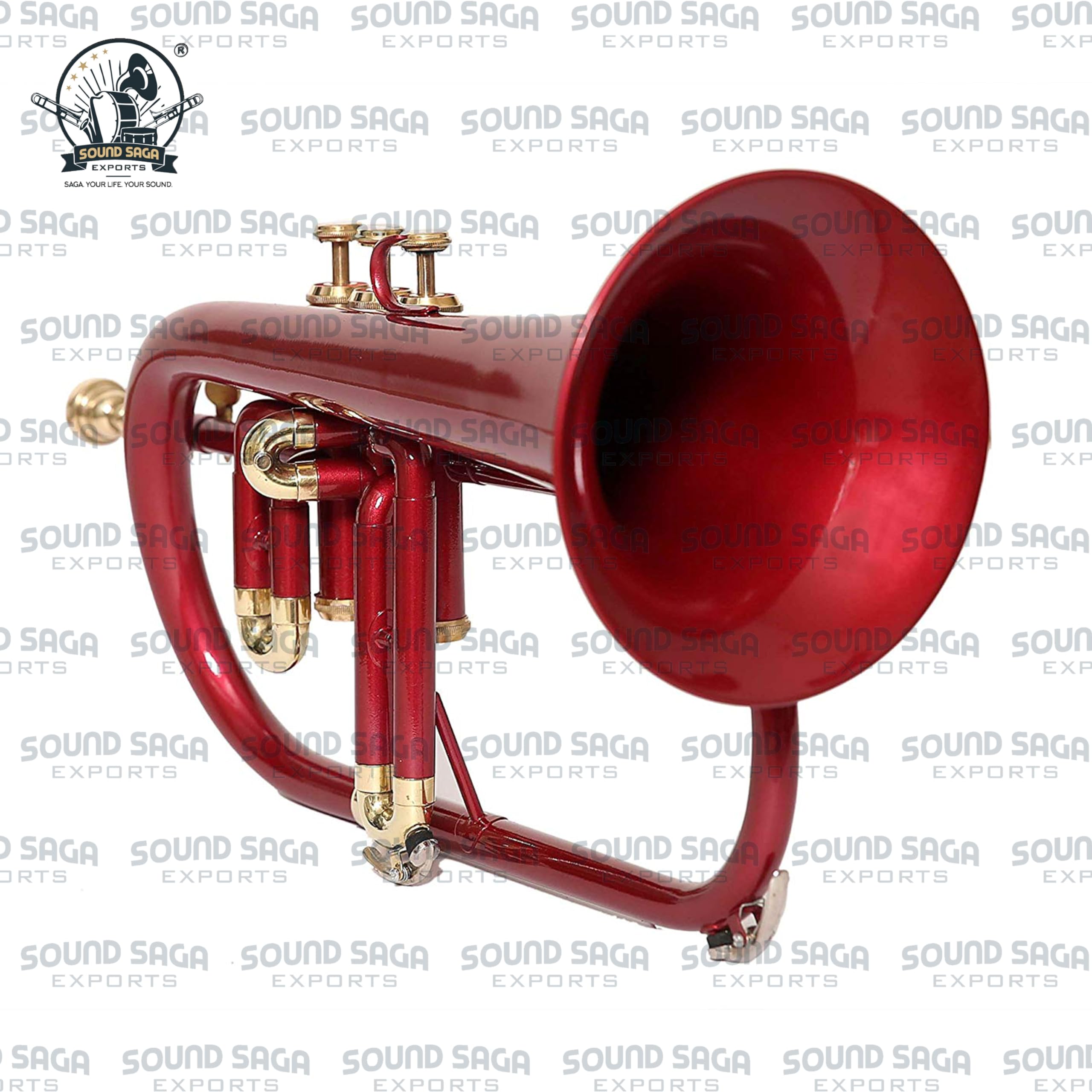 Bb - Bocina de latón de 3 válvulas | Acabado de latón de precisión | Bocina de latón para estudiantes e intermedios para banda escolar, conjunto de jazz, orquesta y concierto | Boquilla y funda rígida
