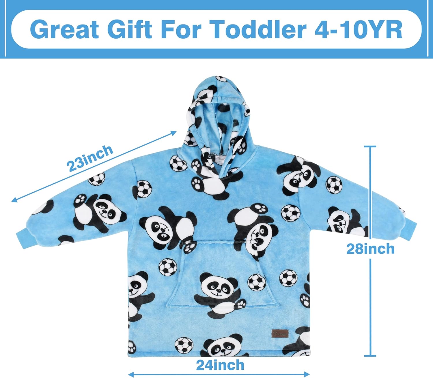 Tirrinia Oversized Hoodie Blanket Sweatshirt for Kids, Wearable Cute Patterns fleece Pullover, as Warm & Funny Gifts for 4-10 Years Boy Girl - Image 7