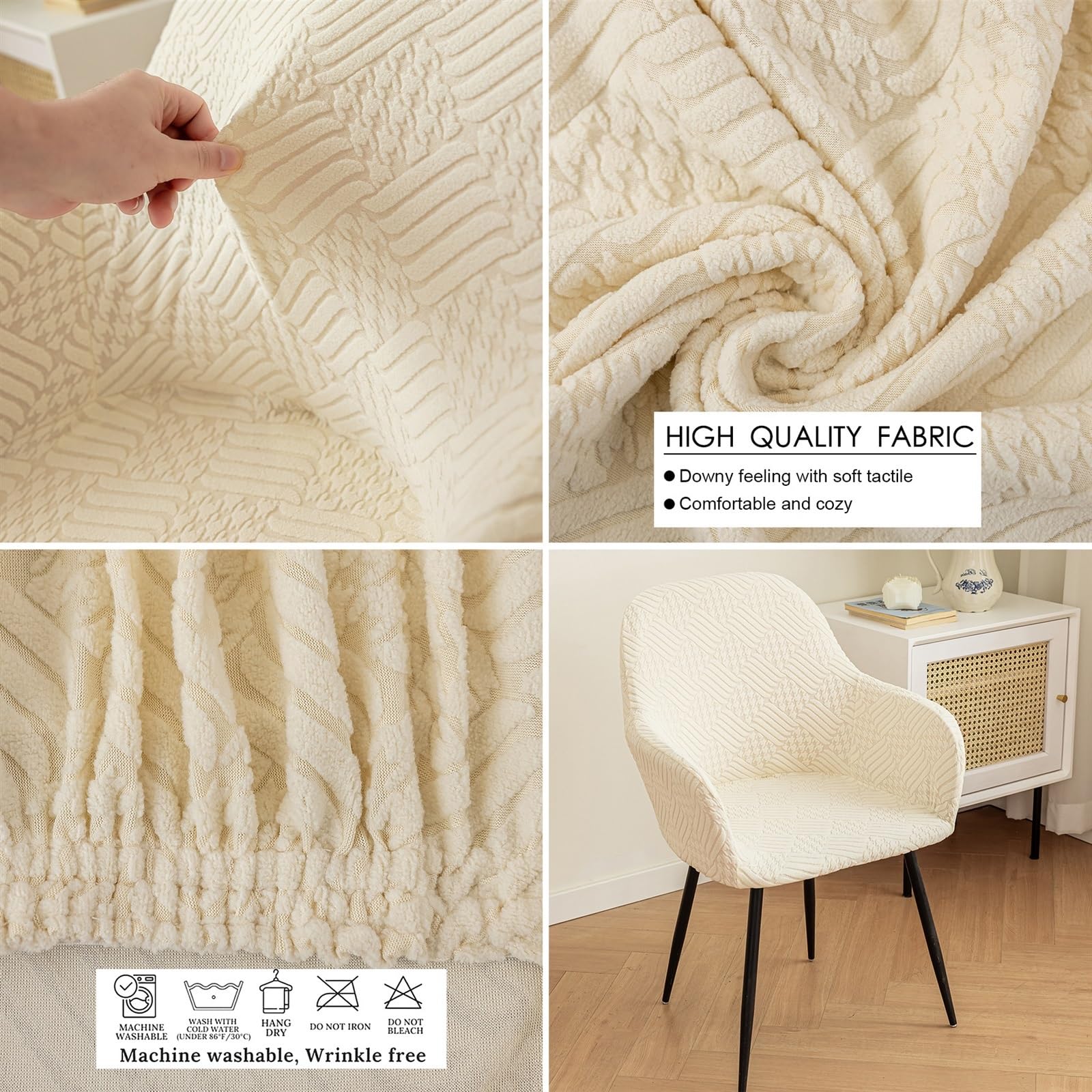 Set di 1/2/4 fodere elastiche per sedia da ufficio con braccioli, schienale curvo, design girevole, perfette per la casa e l'ufficio