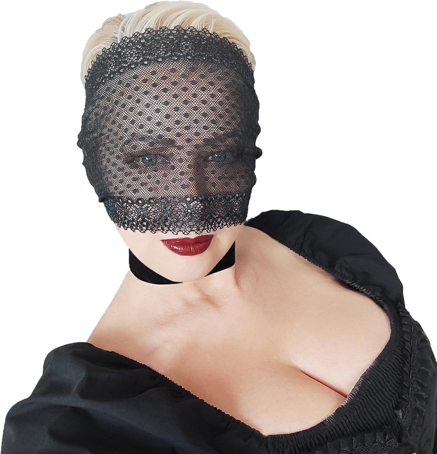 Lace Full Face Mask for Women, Black Masquerade Mask for Ball, Carnival, Party, Wedding, Burlesque, Cosplay, Mardi Gras, Venetian Style1302