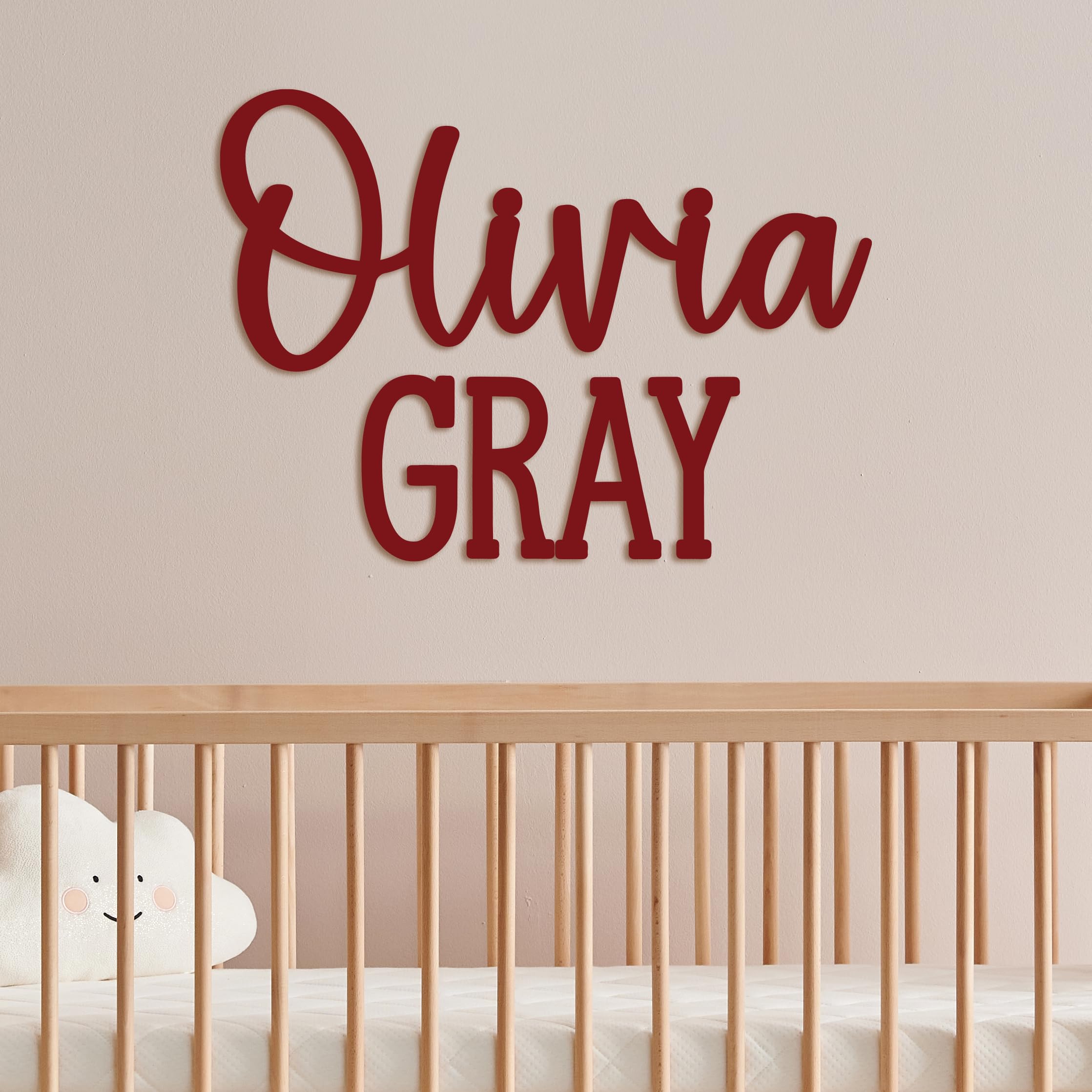 Custom Baby Name Sign | Nursery Wall Decor | Choose Font & Color | Acrylic Name Plaque Letters for Wall Personalized Name for Kids Room Decor
