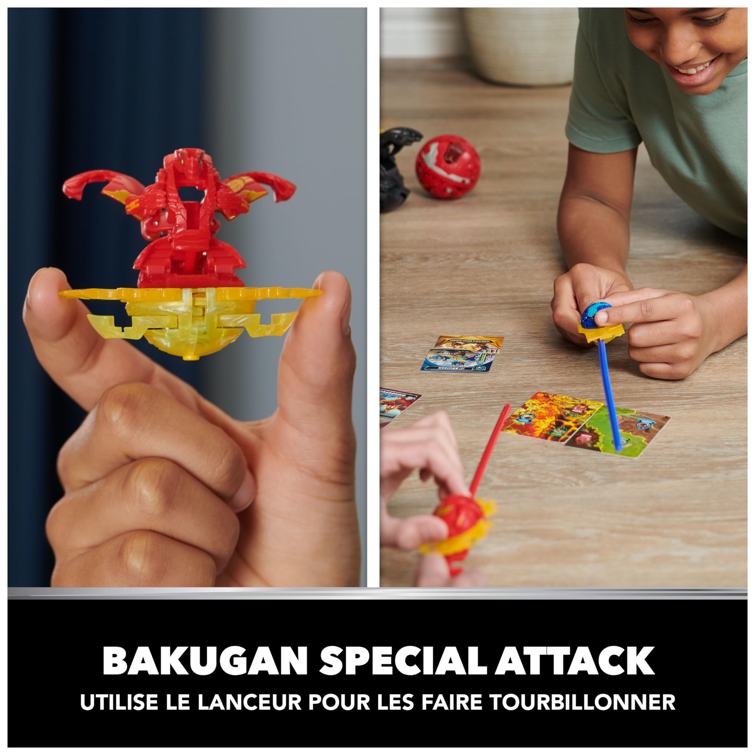 BAKUGAN 3.0 - Battle Pack - Hammerhead, Titanium Dragonoid, Nillious, Bruiser Special Attack et 1 Dragonoid, 2 Anneaux, 1 Carte Lanceur Et 12 Cartes - Collection - Jouet Enfant 6 Ans Et +
