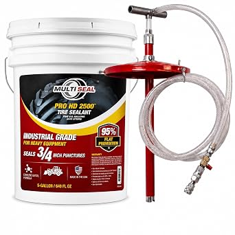 PRO HD 2500 - Our Workhorse Industrial Grade Tire Sealant Designed for Heavy Industrial and Agricultural Use, 5-Gallon Pail with Pump