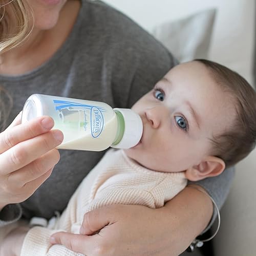 Miniatura 9 de Dr. Brown's Natural Flow - Biberón de vidrio estrecho con opciones anticólicos y opciones de flujo natural + fundas para biberones de vidrio, 100%