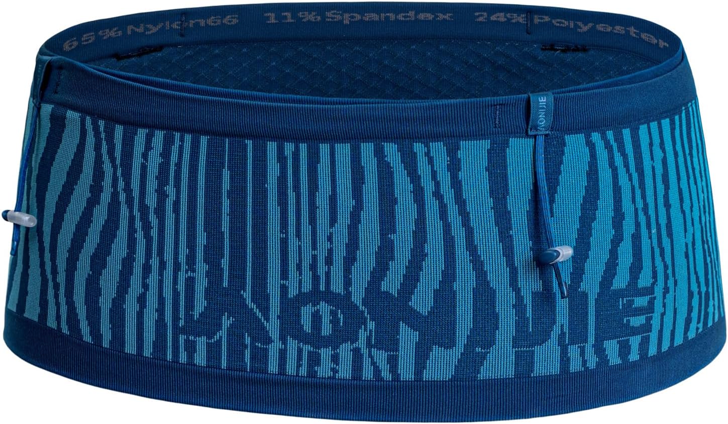 AONIJIE Lightweight Running Race Belt, Running Fanny Pack for Women and Men, Moisture Wicking Storage Belt, Fits Phones Up To 6.8 Inches (Blue,Small)