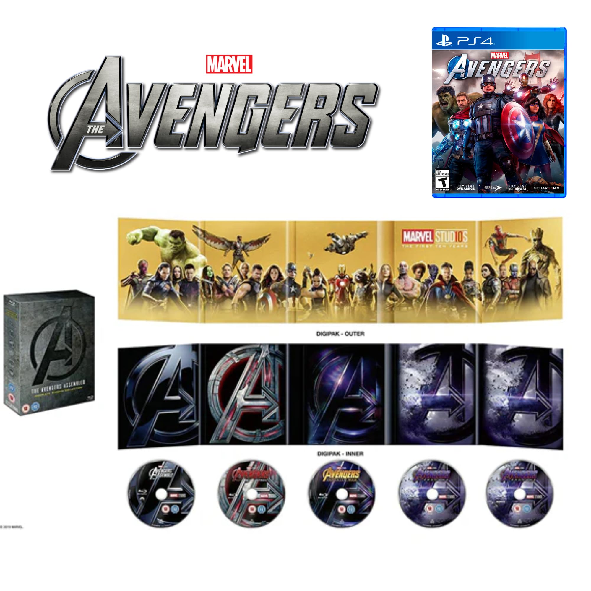 Amazon.com: Marvel's Avengers PS4 + Avengers 4-Movie Collection