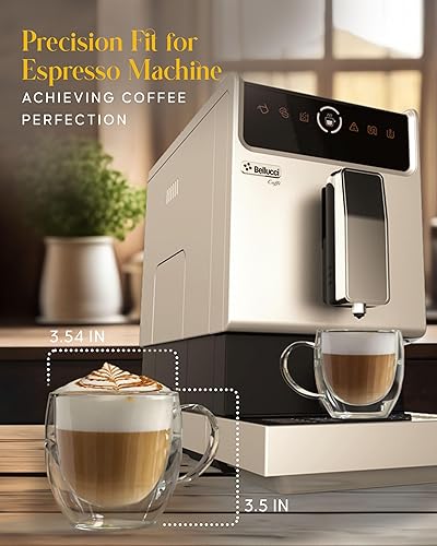 Miniatura 3 de TAZAS DE CAFÉ o té Set de 4vasos8 onzas térmica de pared doble tazas de vidrio con mango Espresso Latte Cappuccino apilables Cristalería