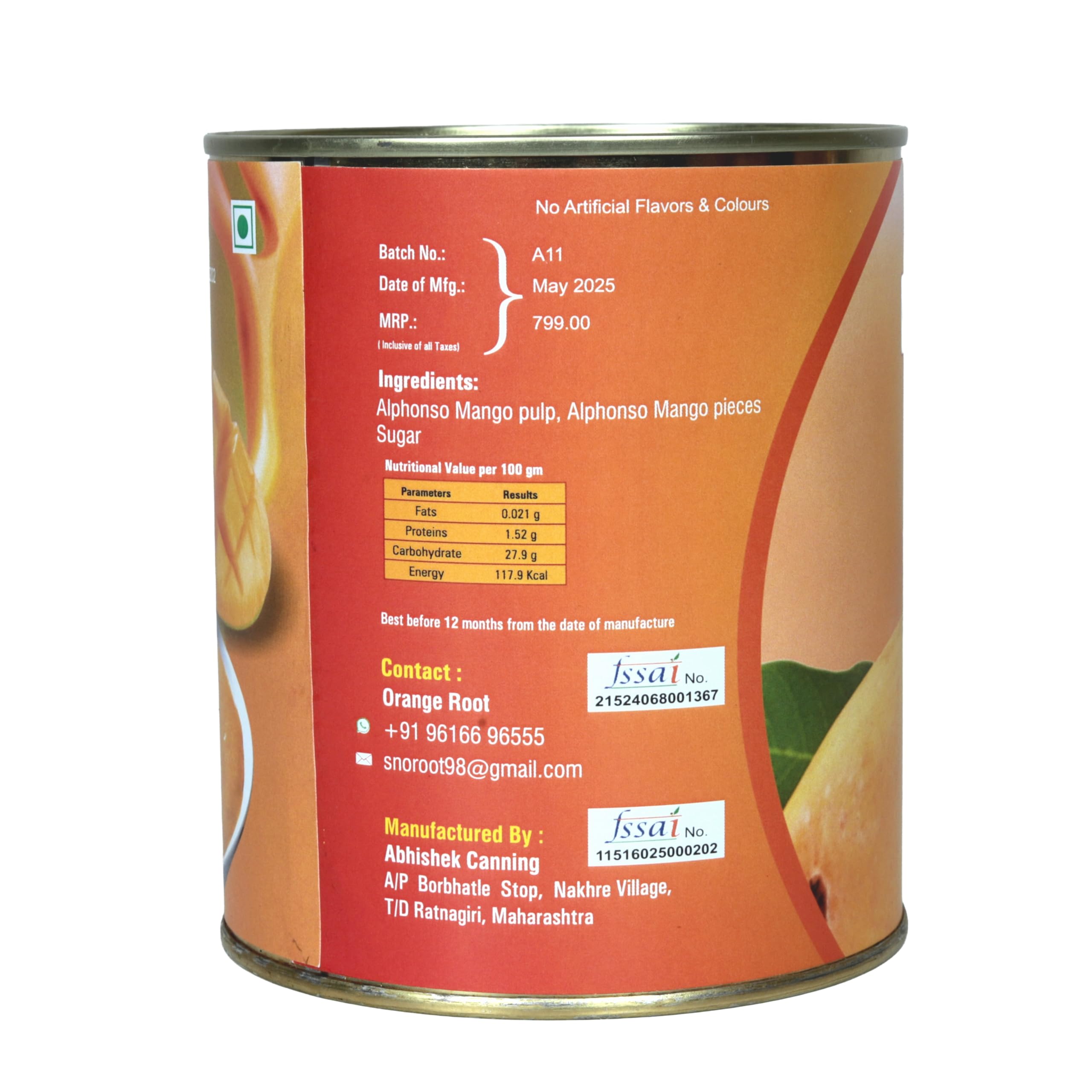 KOKANSWAAD Ratnagiri Alphonso Mango Crush 850g | Sweetened Mango Pulp | No Artificial Flavors | Natural Alphonso Taste | Ideal for Juices, Smoothies, Shakes, Ice Creams & Desserts | FSSAI Certified 1