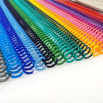 DHP - Spiral Plastic 51 16mm A4 Mini Pack Assortment Box 25 Standard Colours