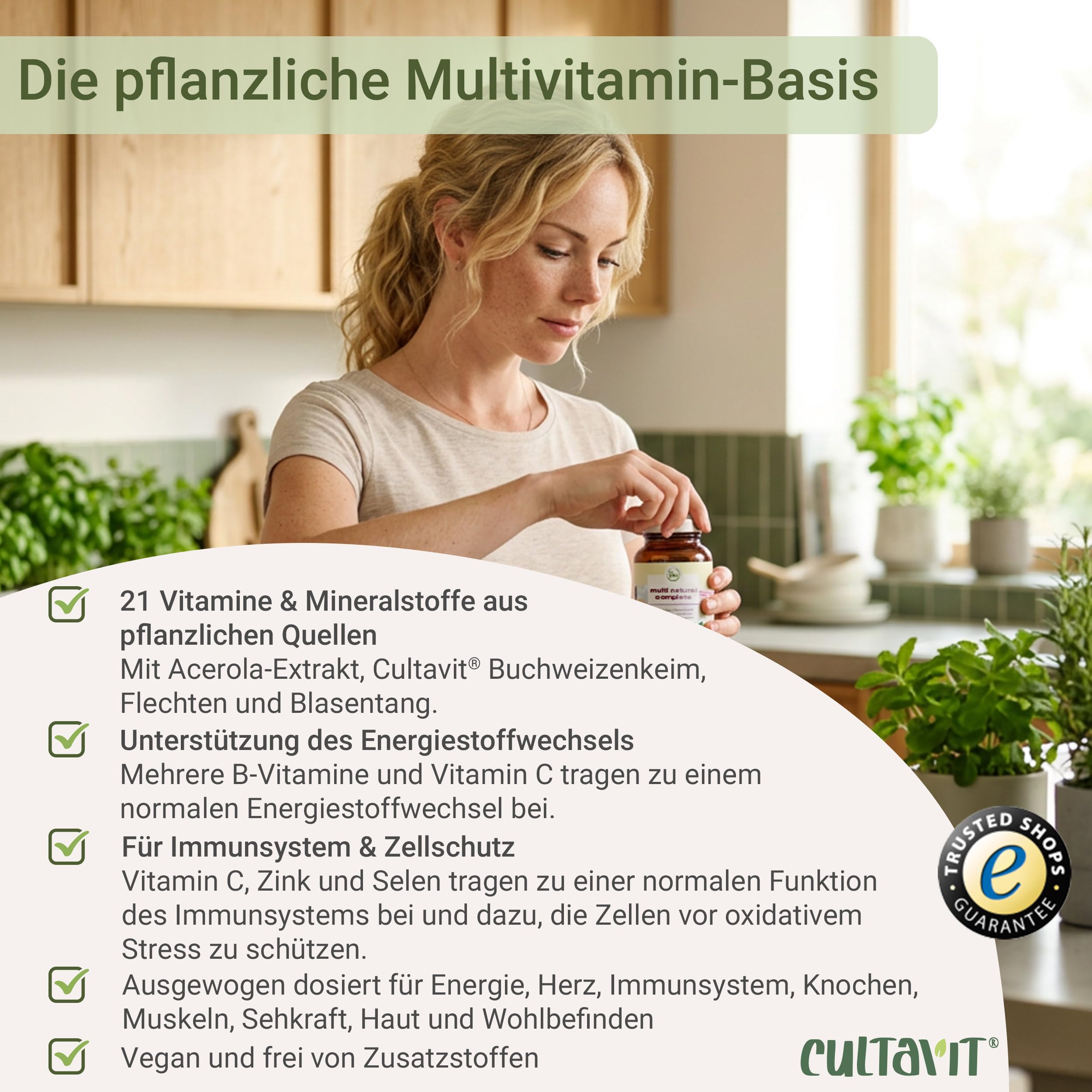 for you multi natural complete aus natürlichen Pflanzenextrakten 2x90 Kapseln - 100% natürliches hochdosiertes Premium Multivitamin-Multimineral Präparat