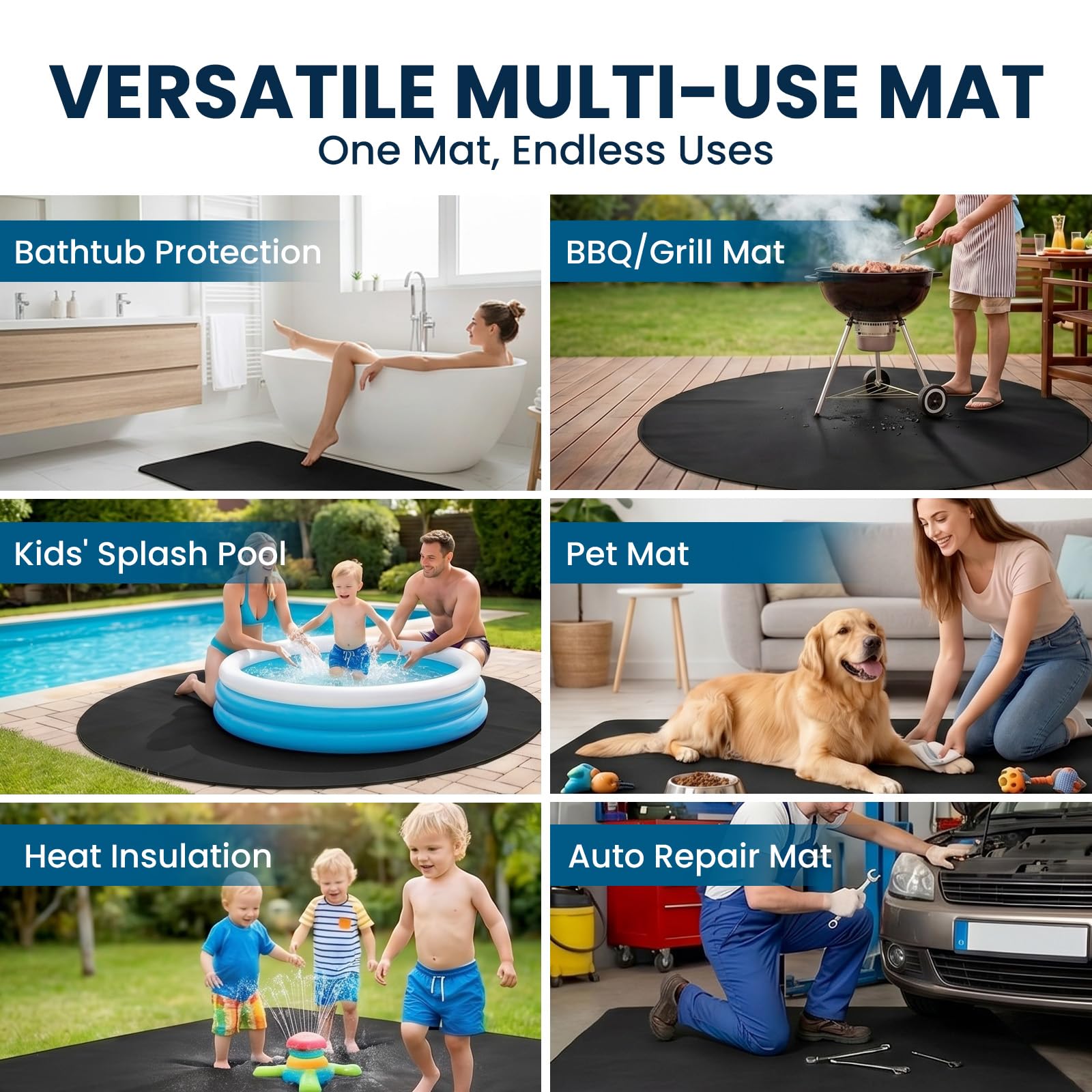 Tapis de Sol pour Piscine Ronde 400 cm, Tapis de Sol Piscine, Rond Dalle De Piscine, et Ultra Absorbante, Pliable Tapis Sous Piscine Hors Sol, Tapis Exterieur Rond, pour L'extérieur et L'intérieur