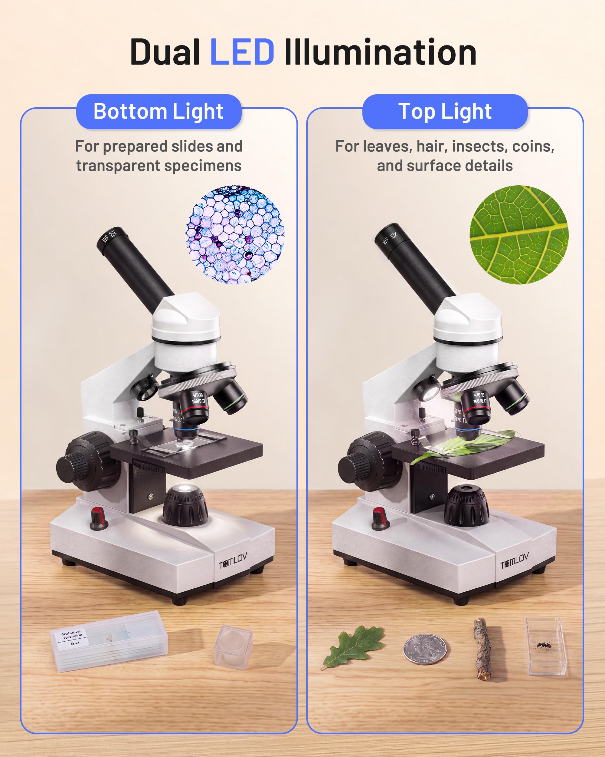 TOMLOV Microscope - Explore the Microscopic World -7