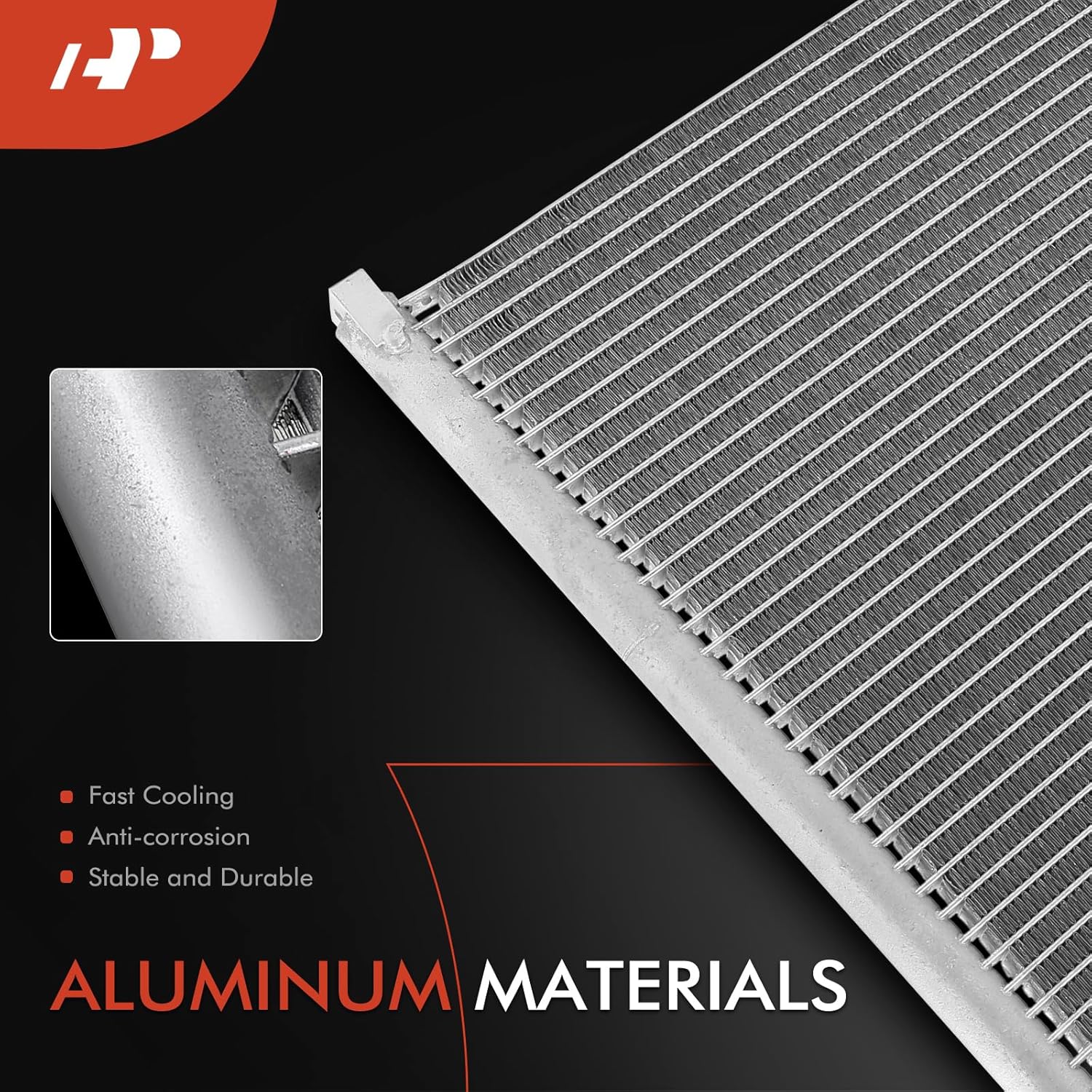 A-Premium Air Conditioning A/C Condenser Compatible with Ford Mustang 1999-2004 3.8L 3.9L 4.6L, Replace# 4882, 1R3Z19712CA