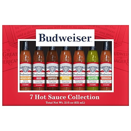 Marketplace Brands - Colección Budweiser Hot Sauce 7 CT. 3fl ozea