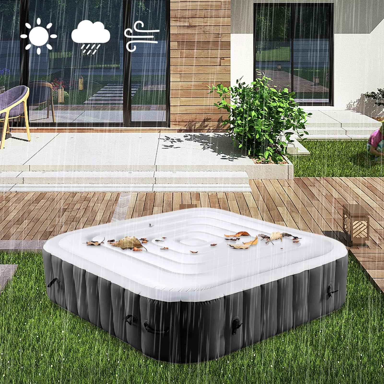 Copertura spa | Prevenzione foglie gonfiabile | copertura rotonda di ricambio per vasca idromassaggio | giardino villa ostello cortile proprietari di casa professionisti e appassionati