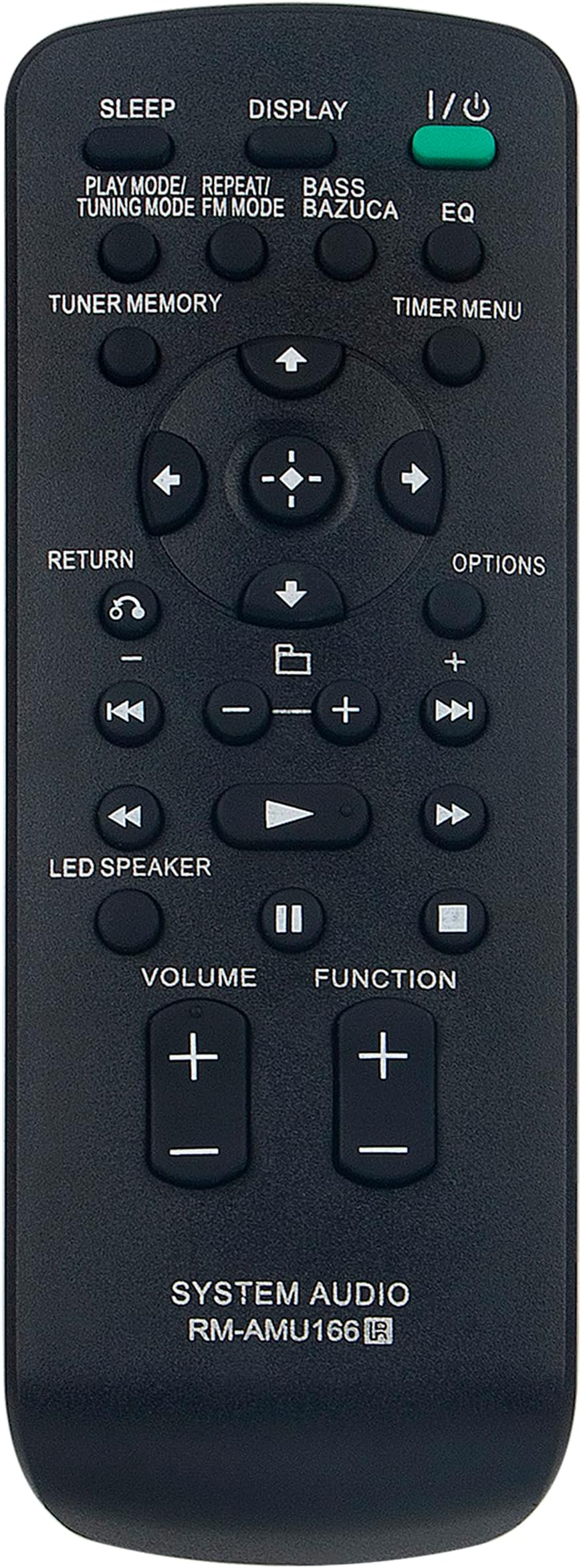 RM-AMU166 Replaced Remote fit for Sony Home Audio RDH-GTK37iP FST-GTK17iP FST-GTK37IP RDH-GTK17IP GTK-X1BT